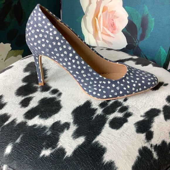Ann Taylor Loft Denim Heels. - Picture 1 of 7